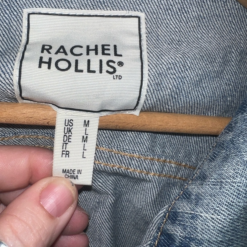 Rachel Hollis Classic‎ Light Blue Denim Jacket for Women Medium - Picture 3 of 3